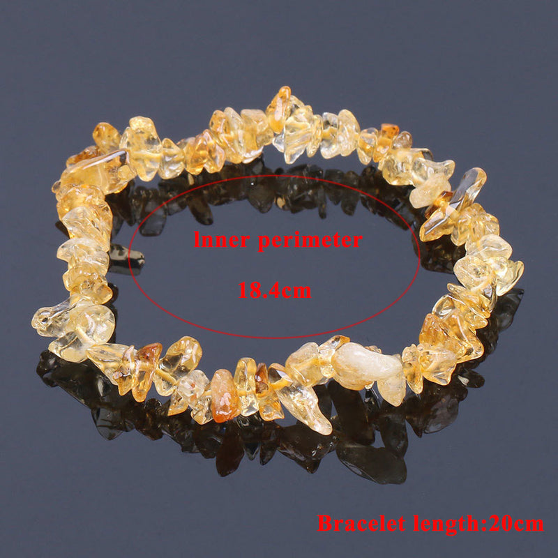 Natural Citrine Irregular Crushed Stone Bracelet