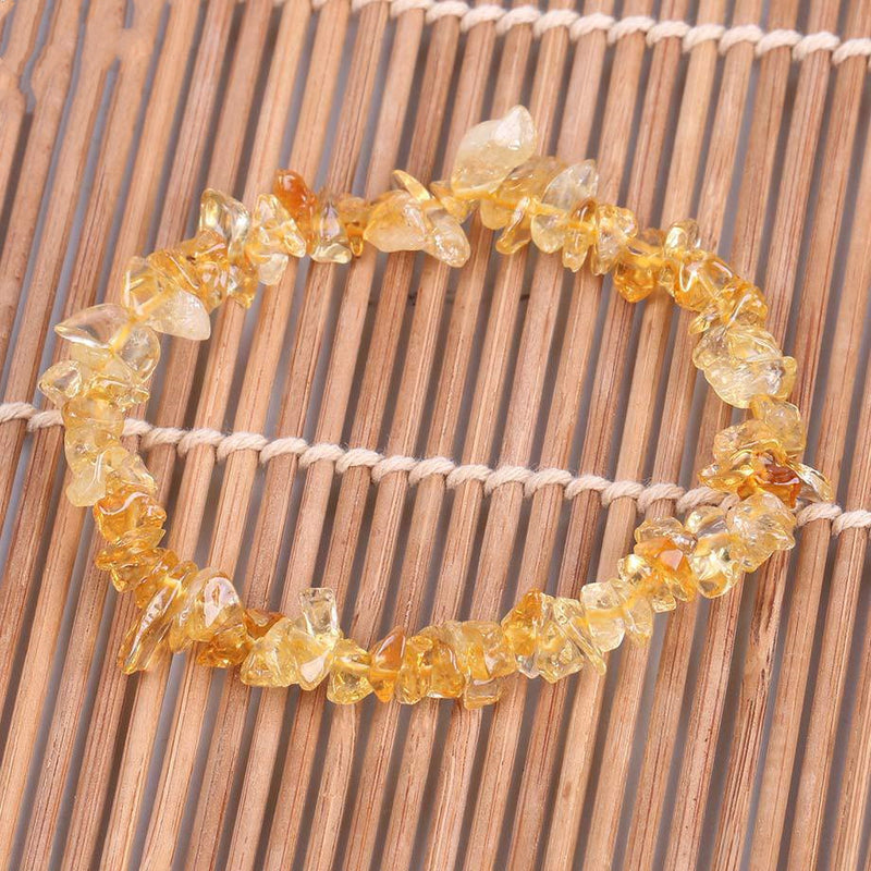 Natural Citrine Irregular Crushed Stone Bracelet