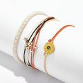 Bohemian Style Hand-woven Multi-color Wax Thread Bracelet Colorful Rice Bead String