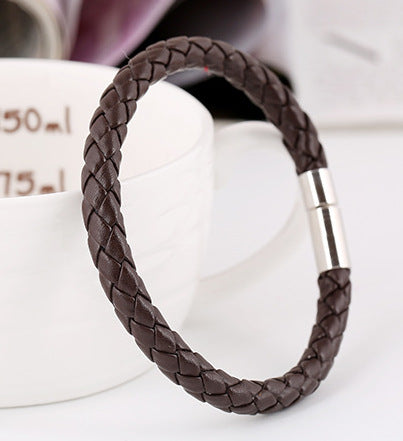 Simple Personality Pu Braided Leather Bracelet Bracelet Korean Casual All-Match Student Jewelry