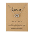 Personality Symbol Edition Silver Twelve Constellation Alloy Paper Card Necklace