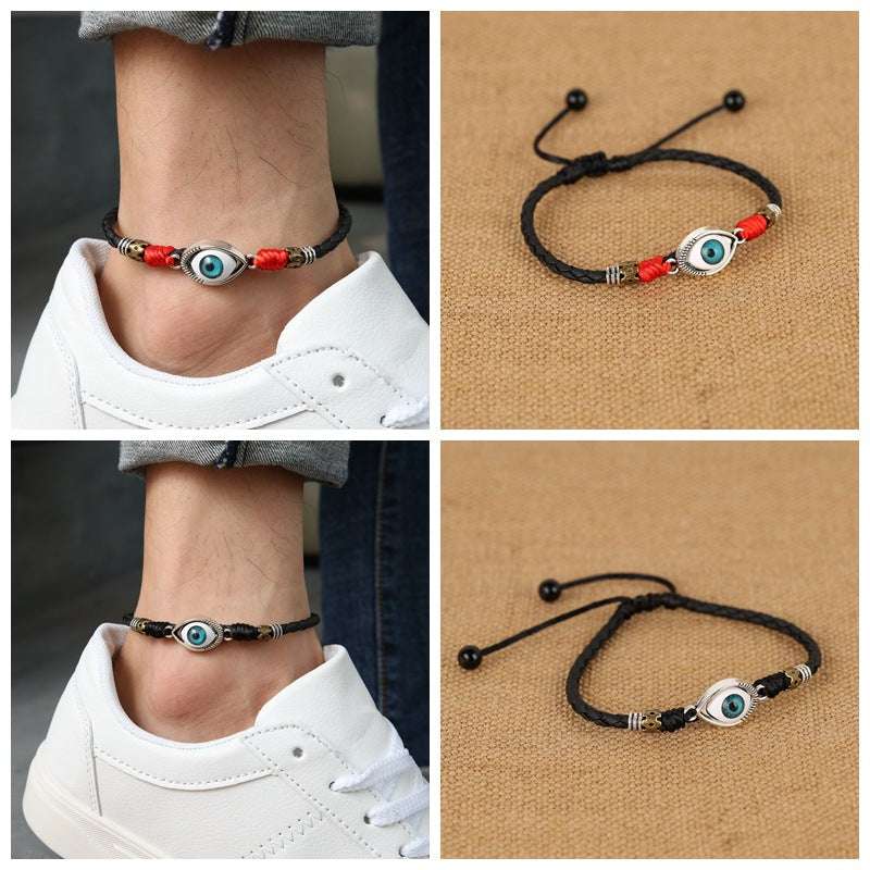 Foot Rope European And American Men'S Red Rope Foot Chain Men'S Korean Fashion Personality Leisure Retro