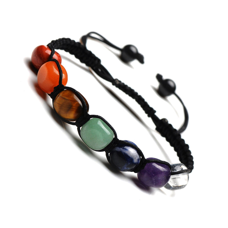 Colorful Agate Natural Stone Braided Bracelet