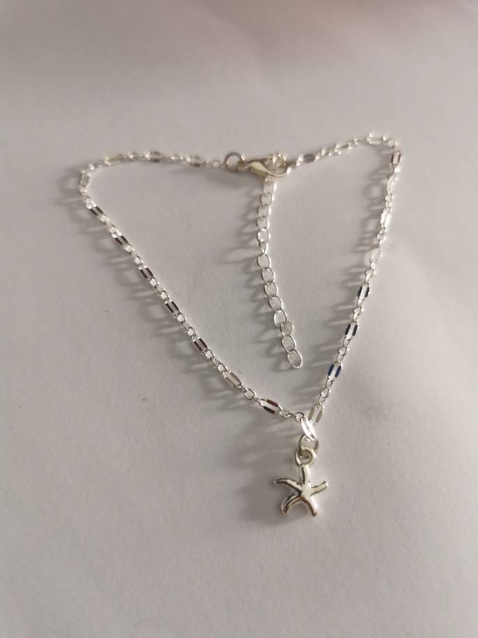 Alloy plating starfish anklet