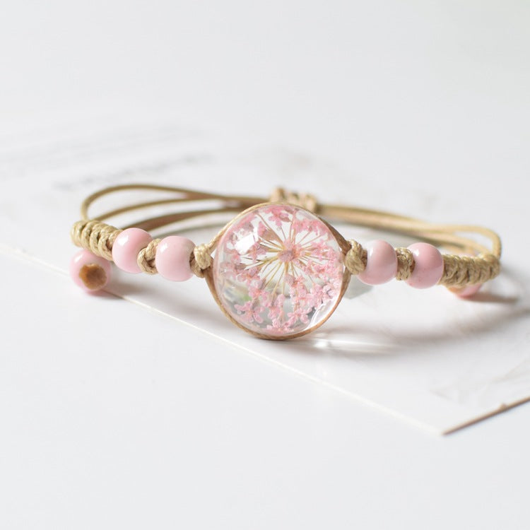 Dried Flower Preserved Bracelet Gift