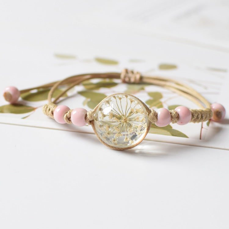 Dried Flower Preserved Bracelet Gift