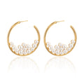Earrings New Style Pearl Big Circle Earrings Trendy Fashion Exaggerated Pearl Earrings Women Factory Direct Sales