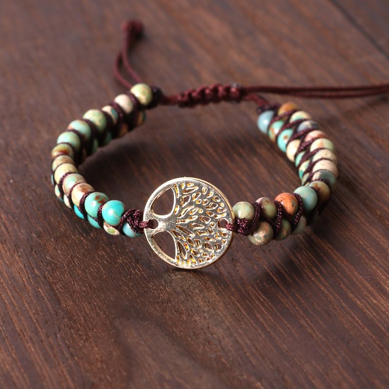 Natural Agate Beads Yoga Friendship Lover Bracelet