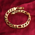 Gold Plating Figaro 8Mm Bracelet