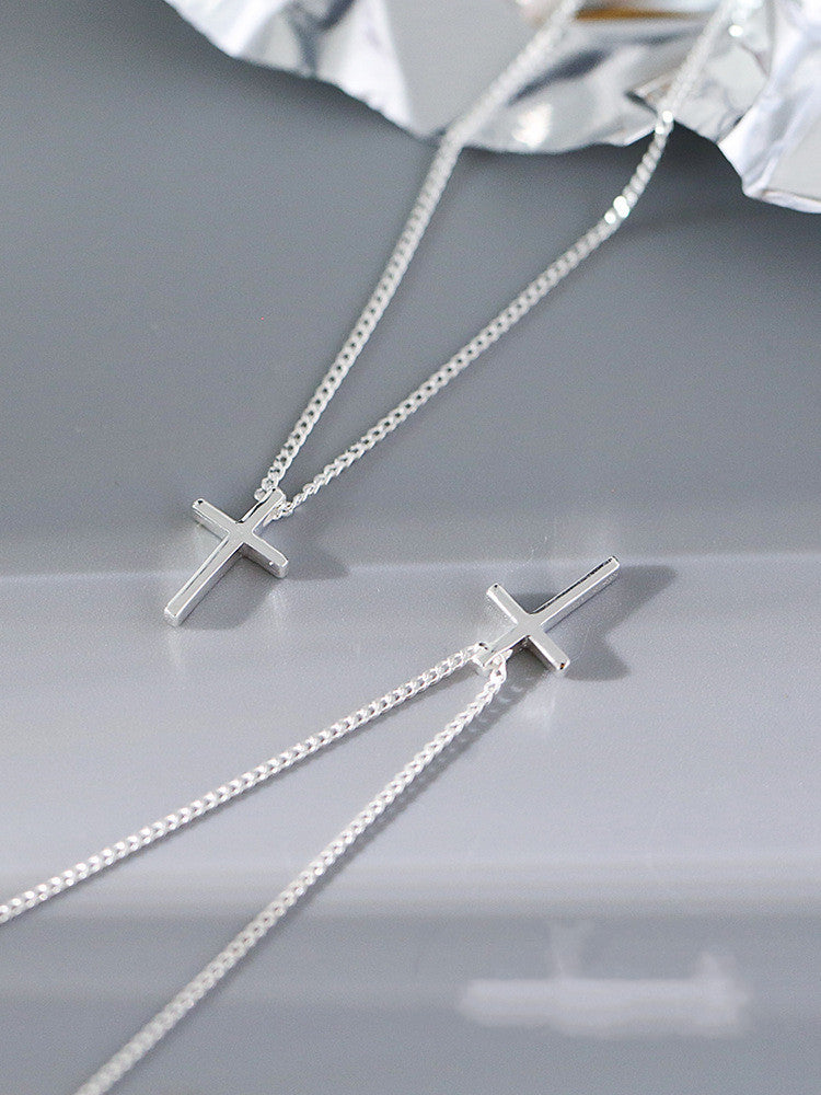 Simple Personality Cross Necklace Women