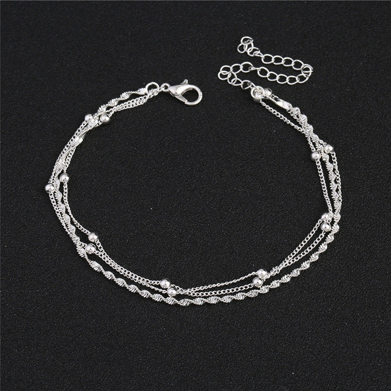 Women's 925 Sterling Silver Anklet Bracelet