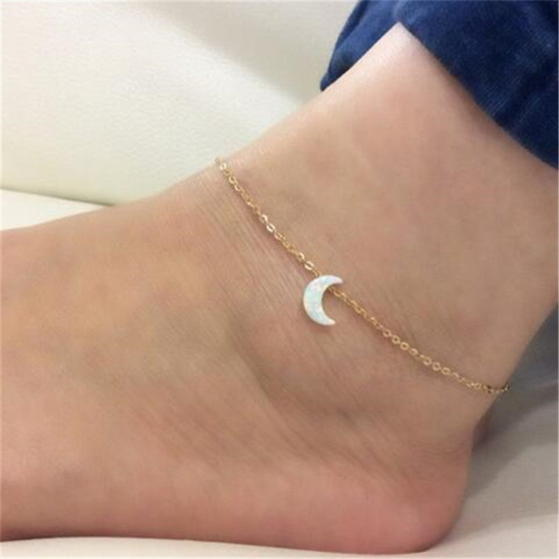 Moon Anklet Anklet Charm Beach Anklet Minimalist Fashion Anklet