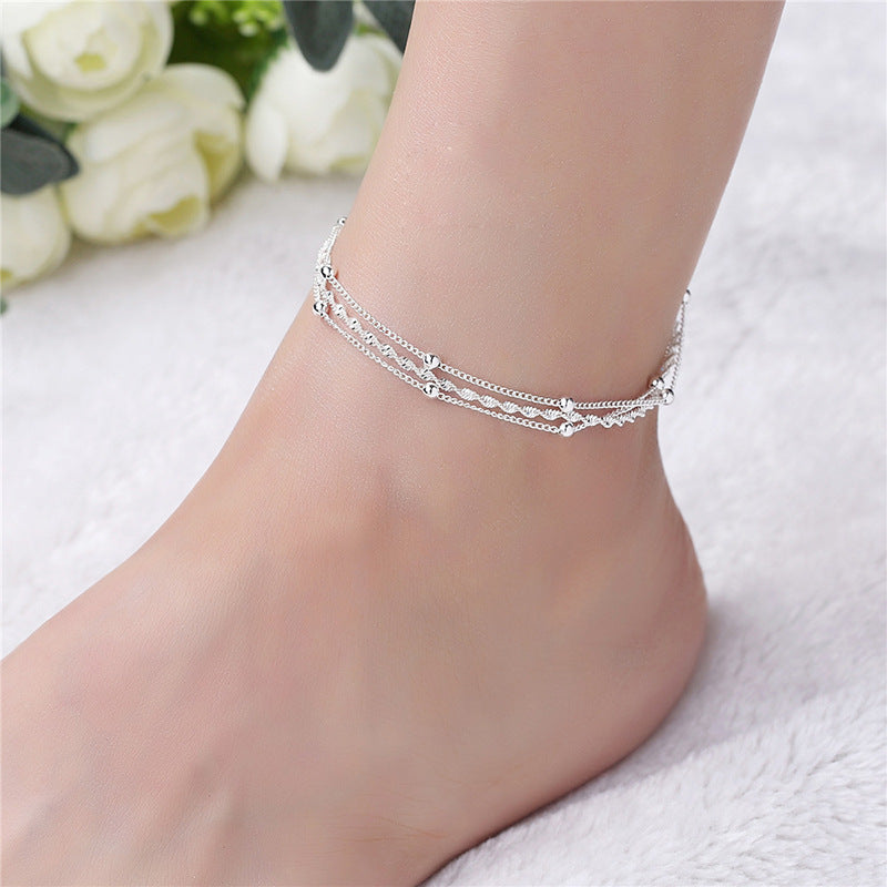 Women's 925 Sterling Silver Anklet Bracelet