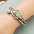 Snake-shaped Winding Men's And Women's Bracelets Alloy With Rhinestone Color Bracelet