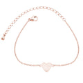 Love Lady Stainless Steel Clavicle Bracelet Gold Plated