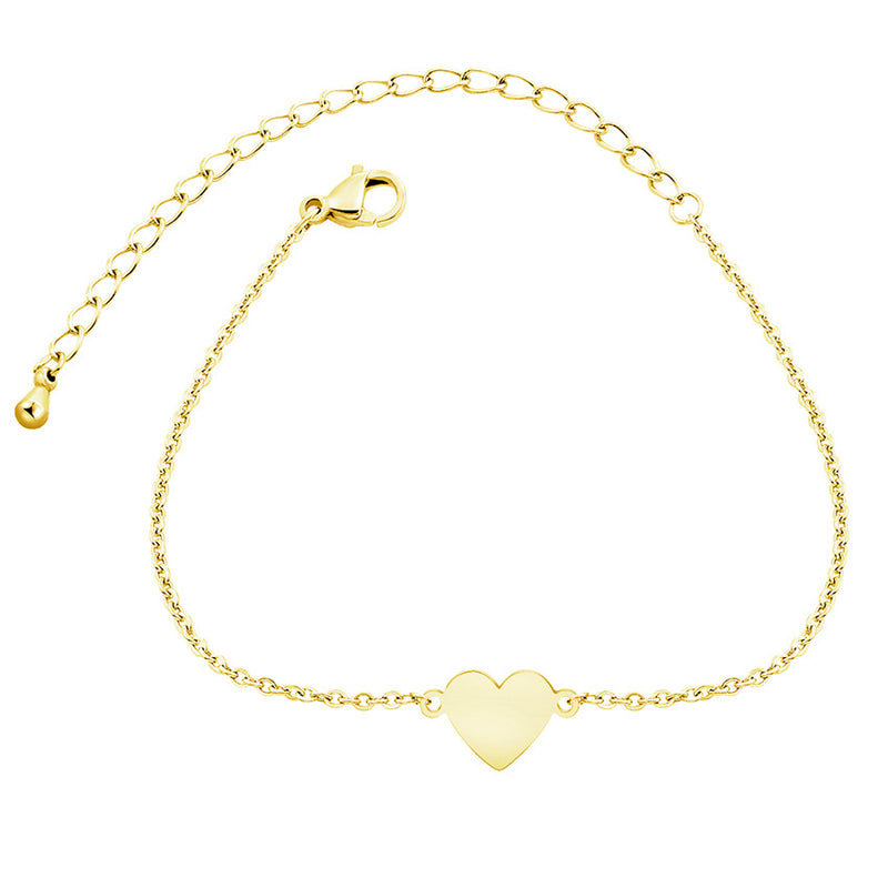 Love Lady Stainless Steel Clavicle Bracelet Gold Plated