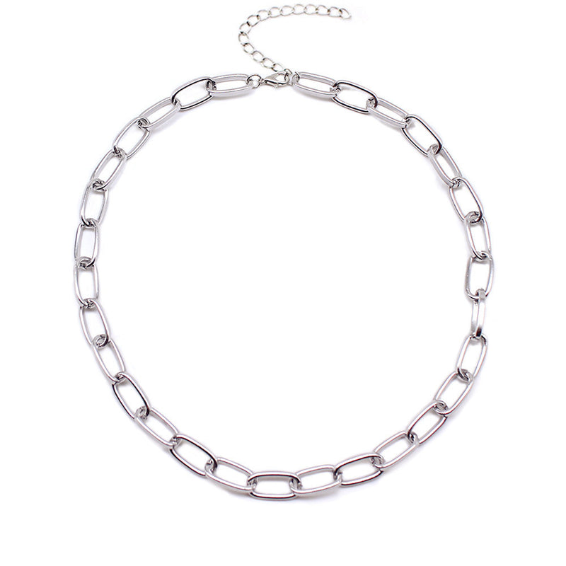 Fashion Simple Metal Ball Thick Chain Necklace
