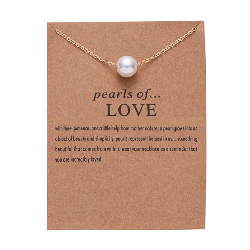 Pearl Animal Alloy Necklace Female Fashion Clavicle Chain