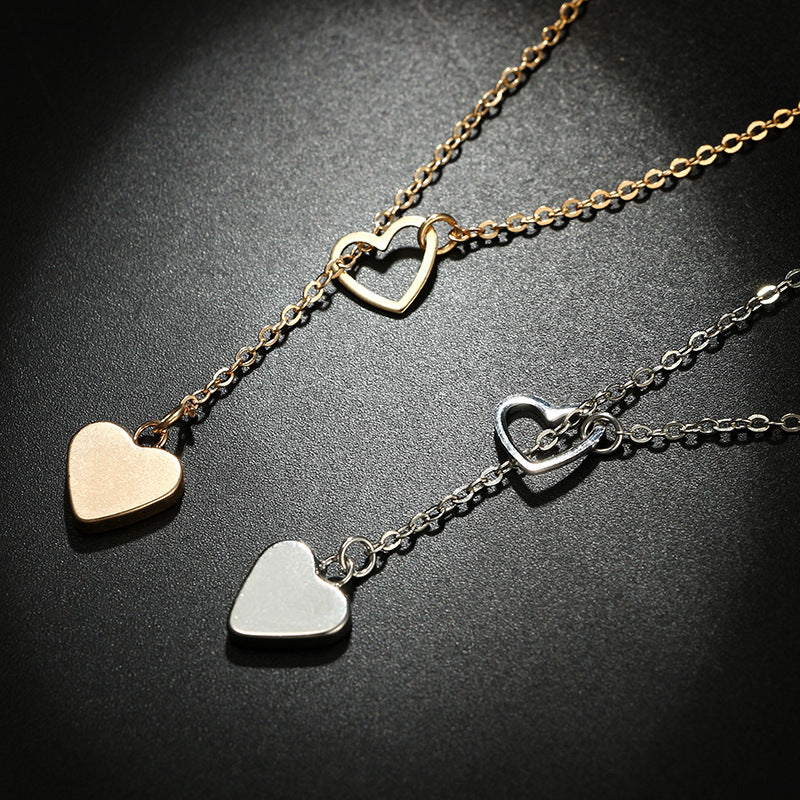 New Alloy Metal Hollow Love Heart Necklace Pendant