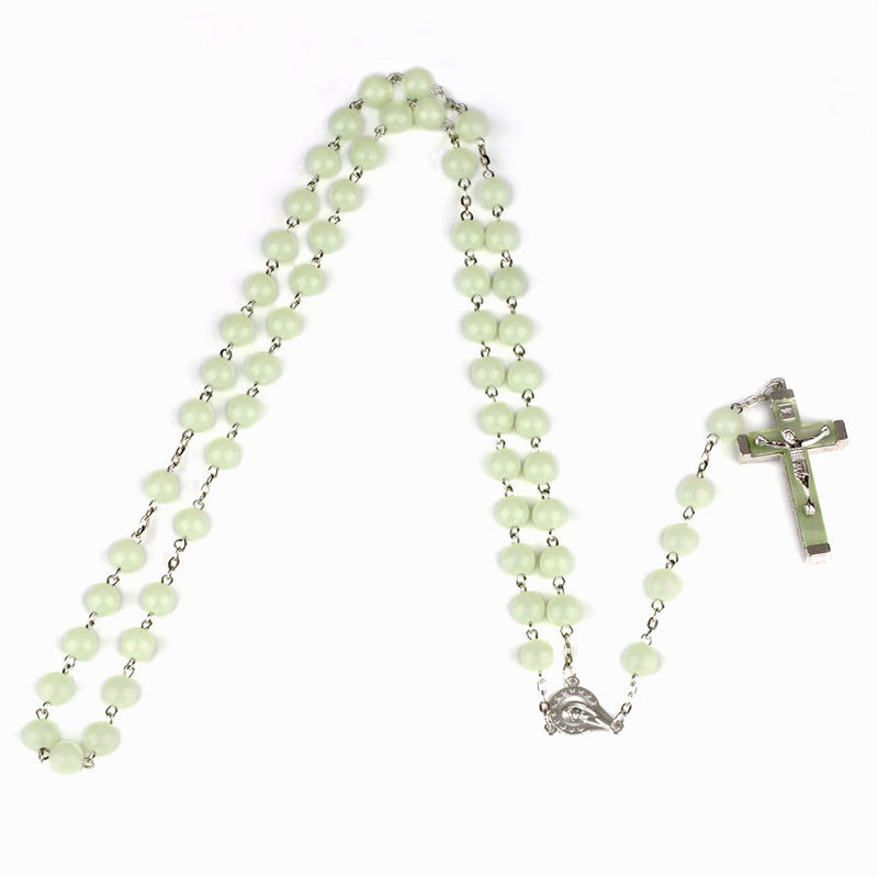 Rosary Jewelry Luminous Rosary Cross Necklace