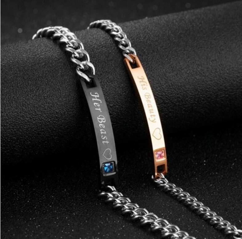 A Couple Bracelet Bracelet, The Japanese And Korean Version Of The Student's Simple Bracelet, His Queen Her King.