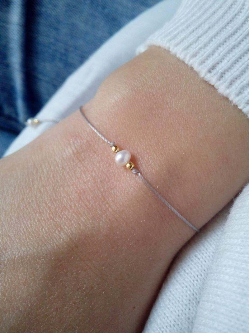 Natural Pearl Bracelet, Geometric Round Multicolor Jewelry