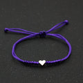 Silver Love Bracelet Lovers Handmade Hand-woven Red String Bracelet Simple All-match Small Jewelry