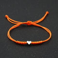 Silver Love Bracelet Lovers Handmade Hand-woven Red String Bracelet Simple All-match Small Jewelry