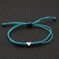 Silver Love Bracelet Lovers Handmade Hand-woven Red String Bracelet Simple All-match Small Jewelry