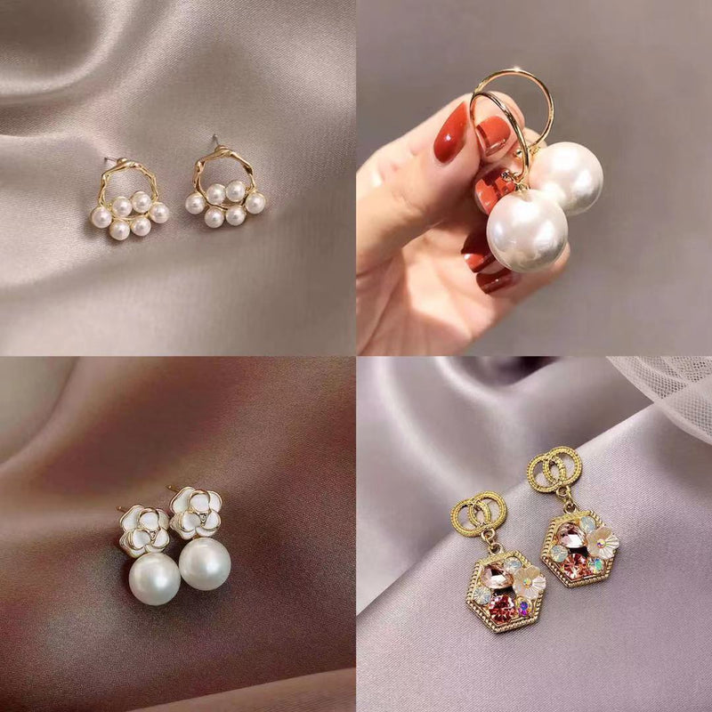 S925 Silver Needle Korean Version Of The New Pearl Earrings Women