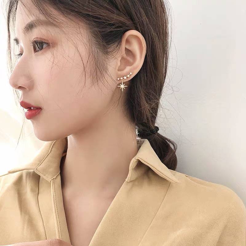 Korean Ins Cold Wind Personality Temperament Star Pendant Earrings Earrings