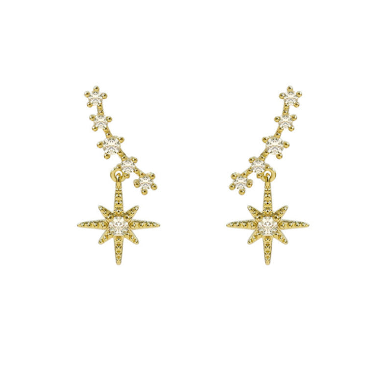 Korean Ins Cold Wind Personality Temperament Star Pendant Earrings Earrings