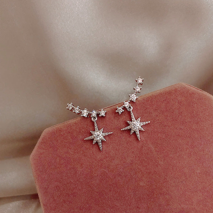 Korean Ins Cold Wind Personality Temperament Star Pendant Earrings Earrings