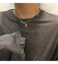 Fashion Retro Short Cross Pendant Necklace