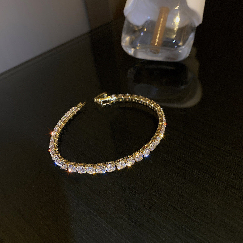 Geometric Zircon Bracelet Net Red Temperament Design Sense Of Hand Ornaments
