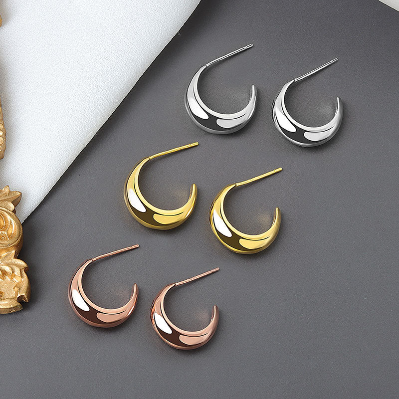 C-shaped Earrings Female All-match Earrings