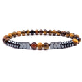 Lava Stone Tiger Eye Men's Bracelet