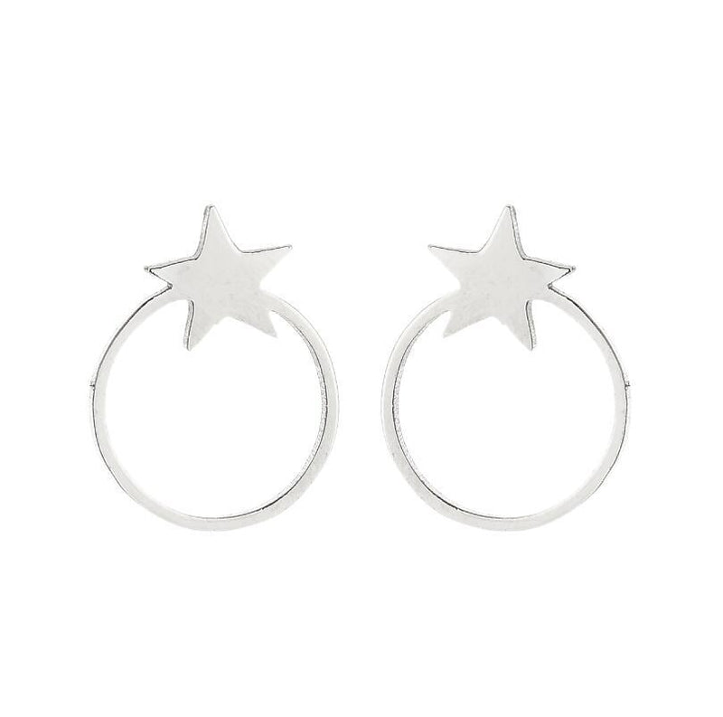 Stainless Steel New Earrings Simple Geometric Round