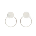 Stainless Steel New Earrings Simple Geometric Round