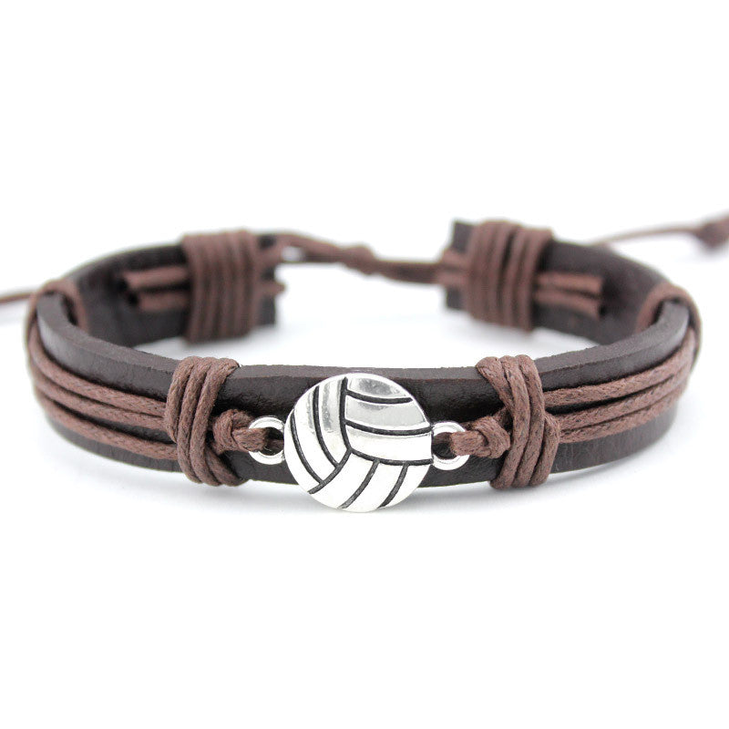 Tennis Hand-woven Cowhide Bracelet, First Layer Leather Bracelet