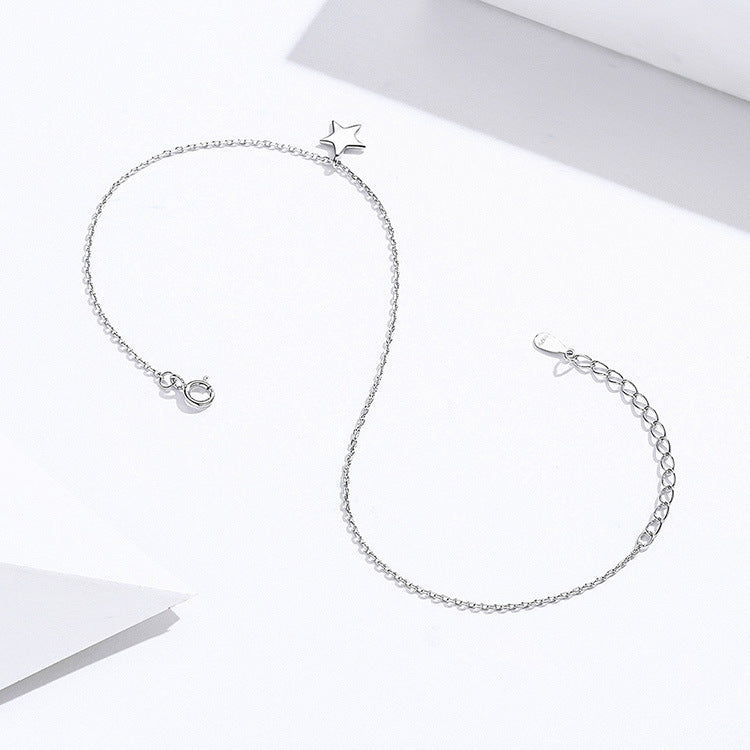 Bamoer 925 Sterling Silver Star Anklet