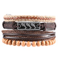 Cowhide braided bracelet