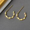 C-shaped Twist Earrings Female Irregular Twist Earrings