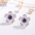 New Product Peach Flower Earrings Temperament And Personality All-match