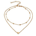 Cute heart love double layer anklet