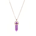 Short Bullet Head Crystal Stone Pendant Clavicle Necklace