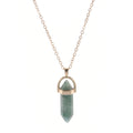 Short Bullet Head Crystal Stone Pendant Clavicle Necklace