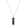 Short Bullet Head Crystal Stone Pendant Clavicle Necklace