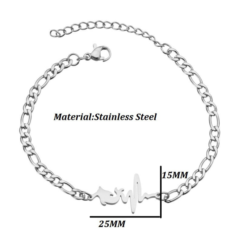 European And American Style Stainless Steel Skull Bracelet Ladies Simple