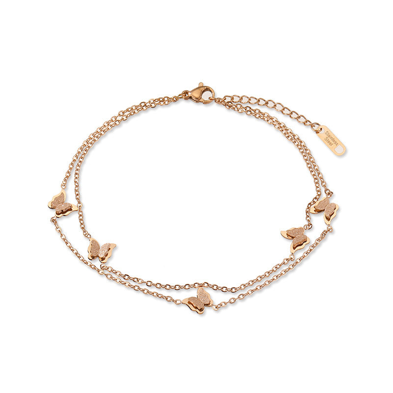 Temperament Net Celebrity Simple And Non-Fading Anklet